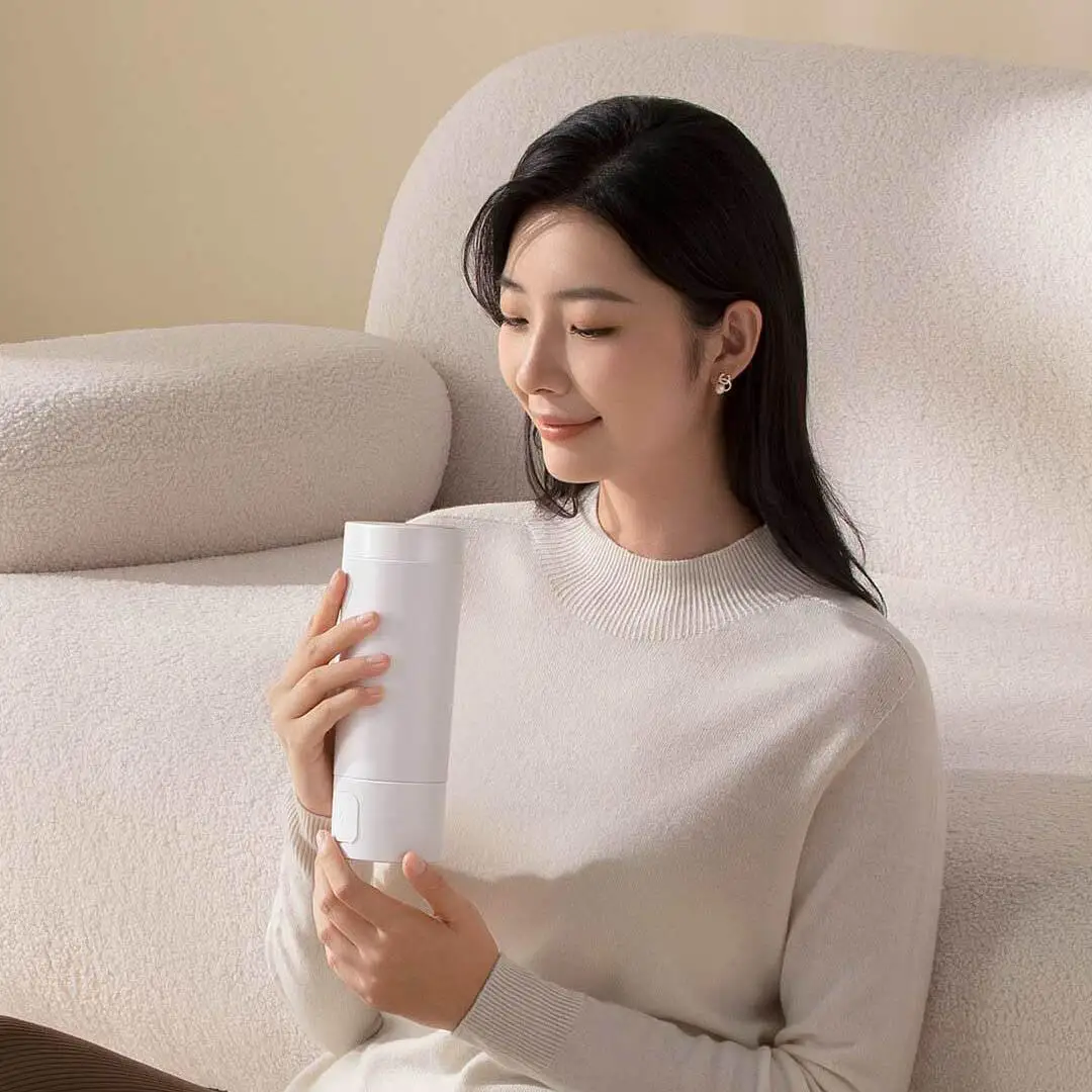 Фото Умный портативный электрический нагревательный стакан Xiaomi Mijia, 2-температурный светодиодный термос, чашка для кипячения из нержавеющей стали 316, чайник для путешествий №4