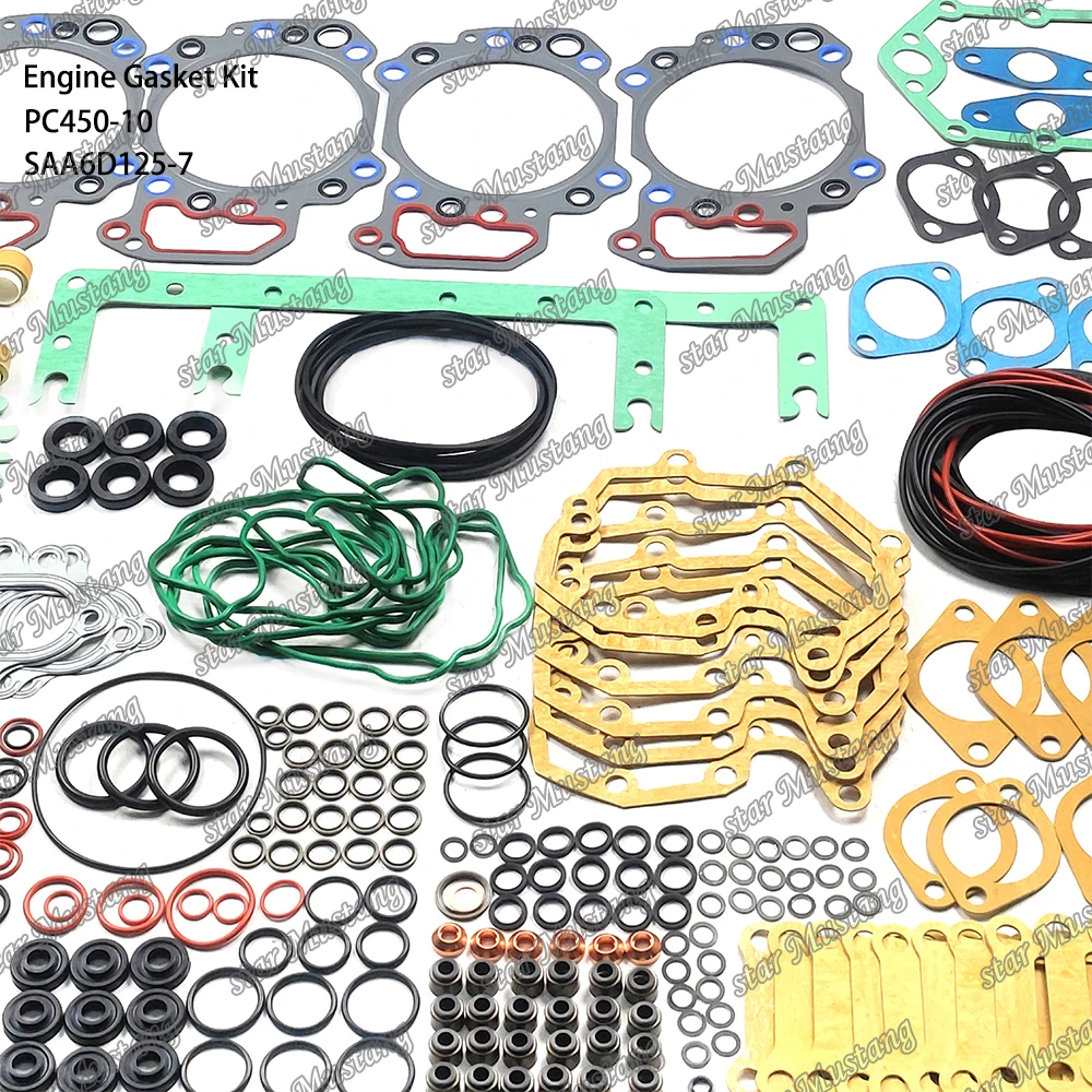 PC450-10 SAA6D125-7 набор прокладок двигателя подходит для детали Komatsu