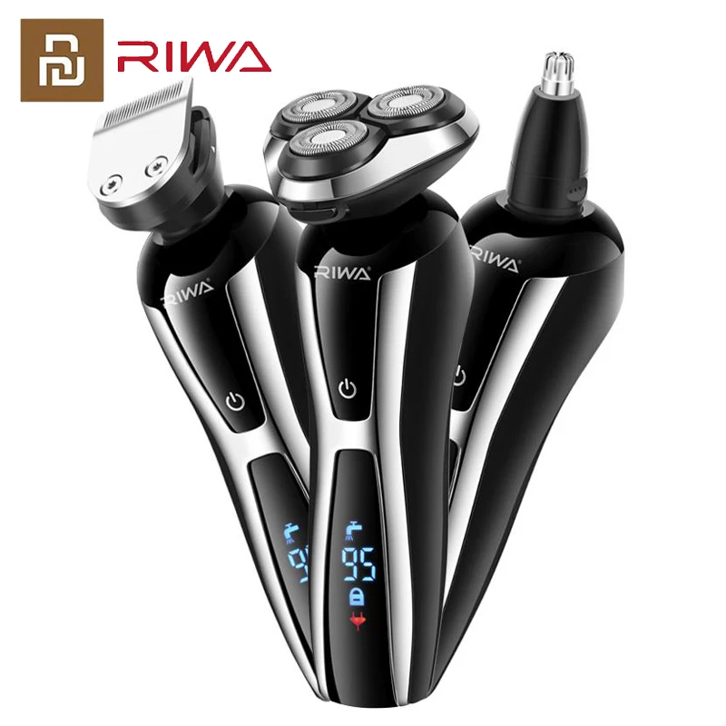 

Youpin RIWA Electric Razor Electric Shaver Men's Rechargeable 3 In 1 Shaving Machine Heads Beard Nose Hair Trimmer Razor Clipper