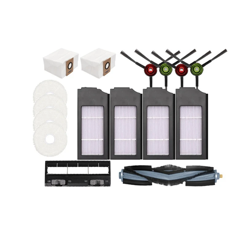 

16 Pcs For Cobos Sweeping Robot Accessories X1 Mop Wiper Main Brush Side Brush Cover Plate Cover