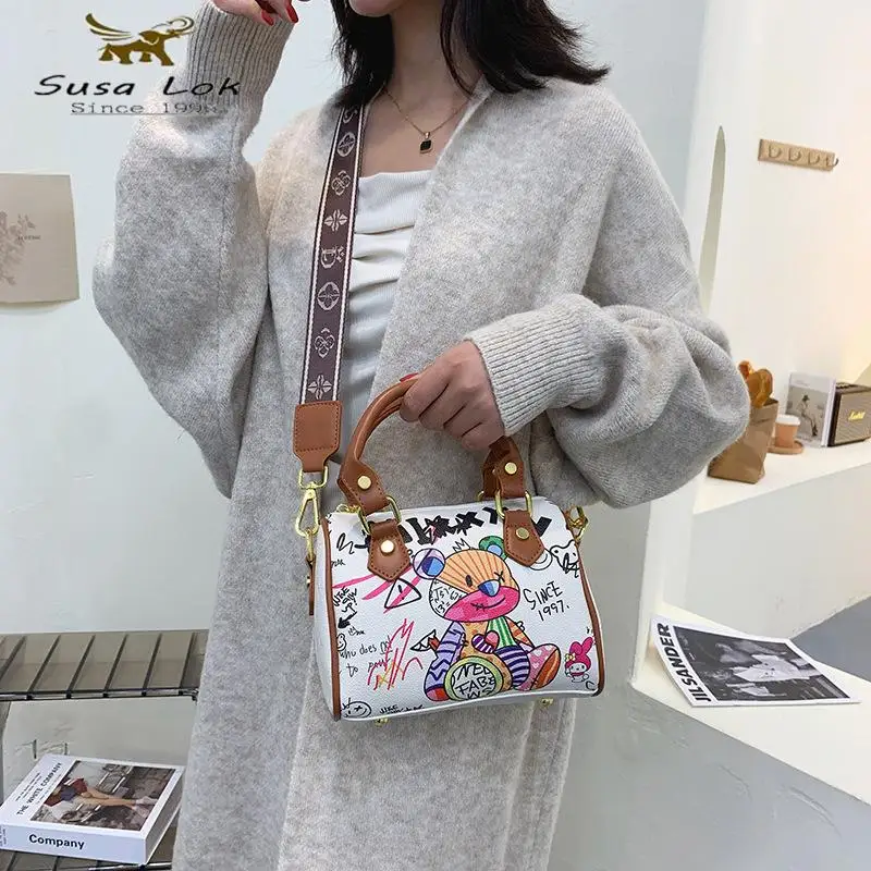 

Сумка на плечо женская из высококачественной кожи, повседневный мессенджер, тоут, роскошный брендовый саквояж на ремне, C17