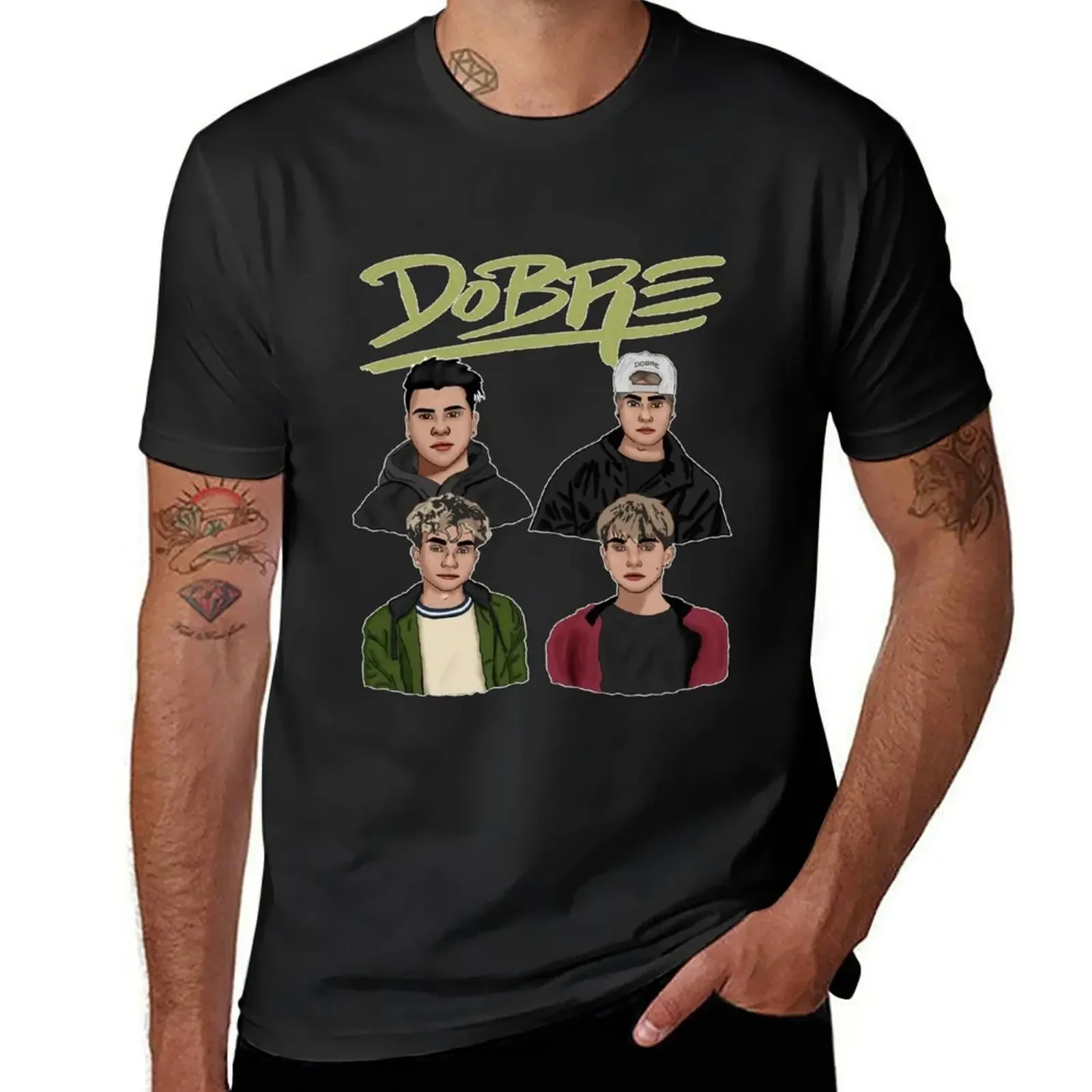 Футболка Dobre Brother Twins Merch винтажная рубашка с аниме летний топ заготовки мужские