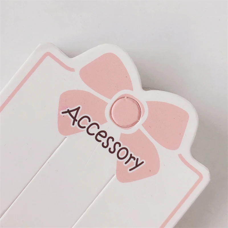 50 шт. розовый бант 2 поры бумажная бирка для карточек браслета ювелирные изделия