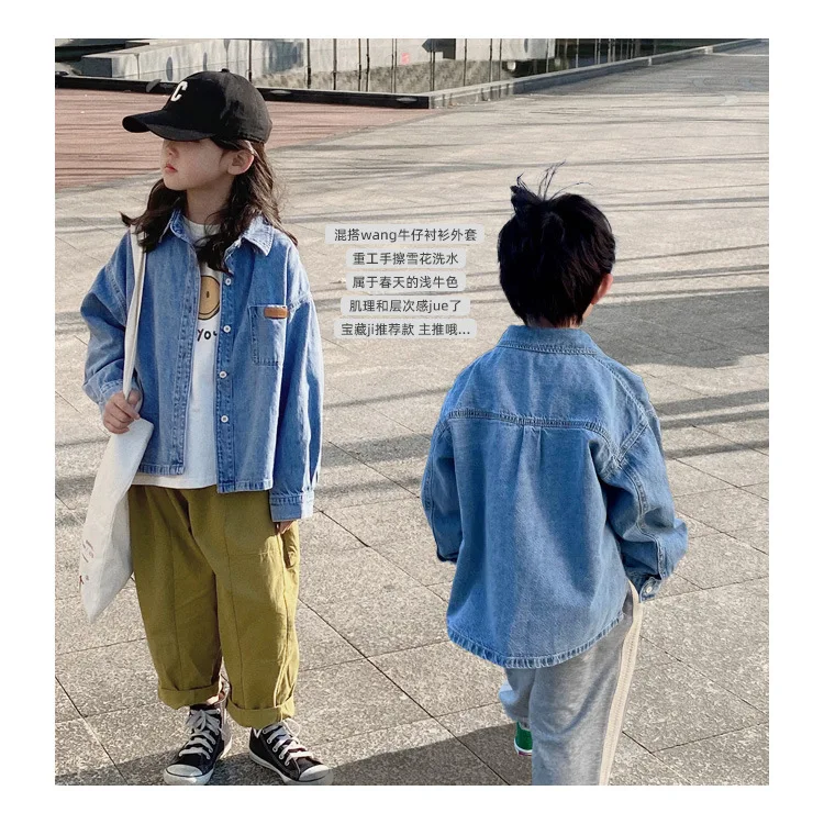 

2021 new Baby Girl Boy Spring Autumn denim Coats Jackets Fashion Jacket Kids Children Overwear Clothes