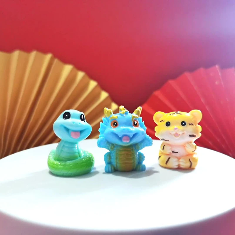 Кавайные животные из смолы для самостоятельного украшения дома статуэтки