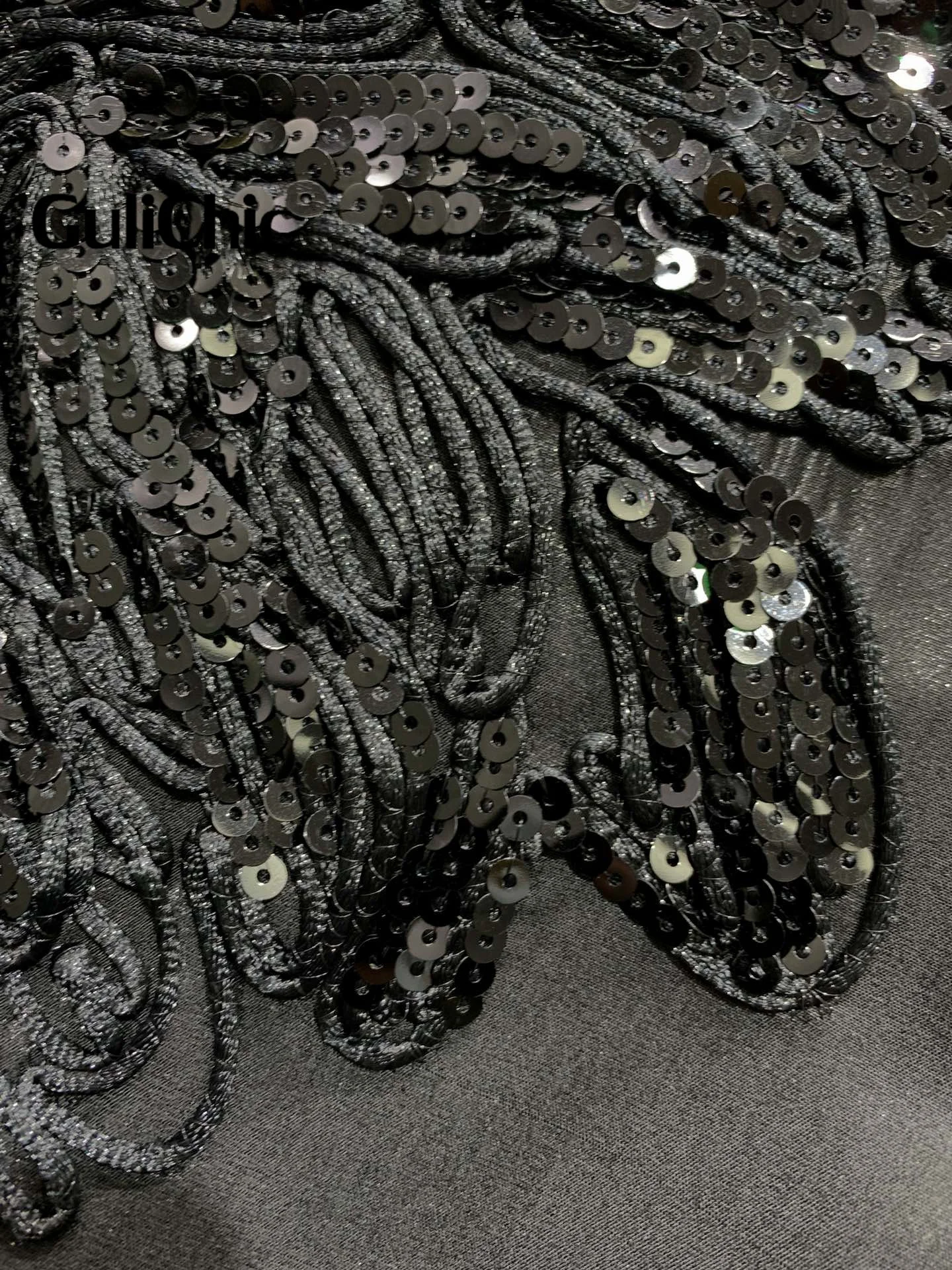 11 12 GuliChic женская рубашка с блестками и вышивкой бисером темпераментная модная