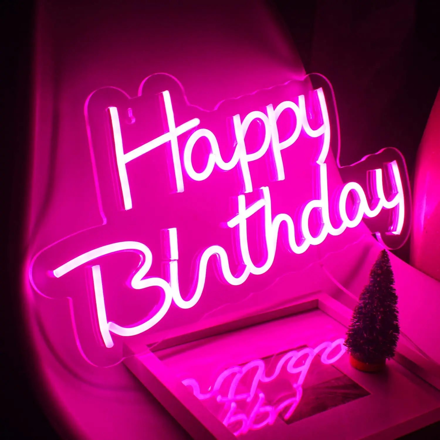 

Неоновая вывеска Happy Birthday с питанием от USB