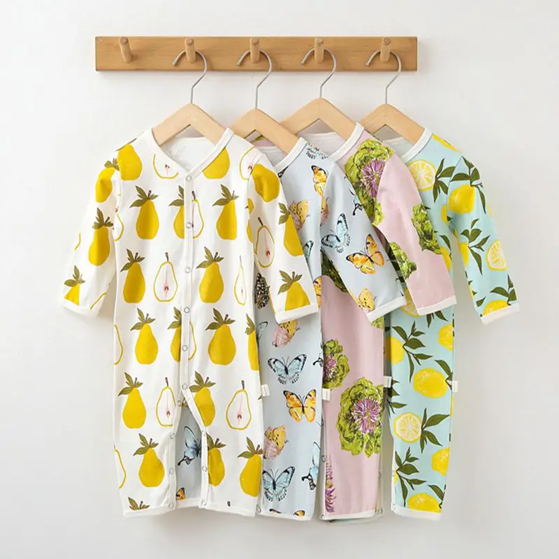

Baby Girl Spring Autumn Clothes Long Sleeve Cotton Outerwear Print Romper Jumpsuit Playsuit Newborn Clothes