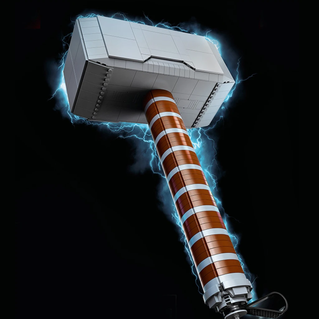 Новинка 76209 мраморный молоток Тора суперстроительное оружие молот Громовой