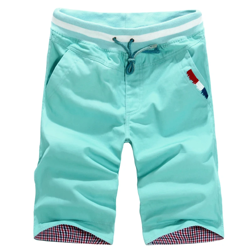 

Pants Knee Length Size New Summer Men's Elastic Waist Shorts Male Cotton Casual Short Pants Men's Casual Shorts