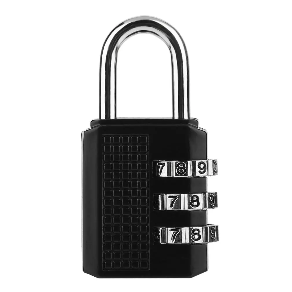 

Mini Anti-theft Lock Zinc Alloy Security 3 Combination Multifunctional Code Lock Travel Suitcase Luggage Wardrobe Padlock