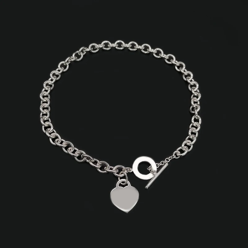 

Simple Love Bracelet Boutique Jewelry 925 Sterling Silver Vintage for Woman Holiday Gift New Fashion Free Shipping