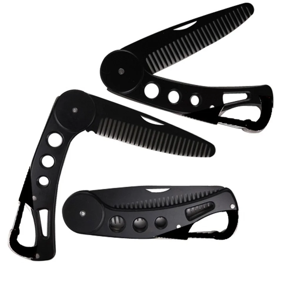 

1 Pc Foldable Beard Comb Portable Pocket Comb Moustache Styling Tool Travel Combs Hairdressing Hair Care Toolssize Hair Brush