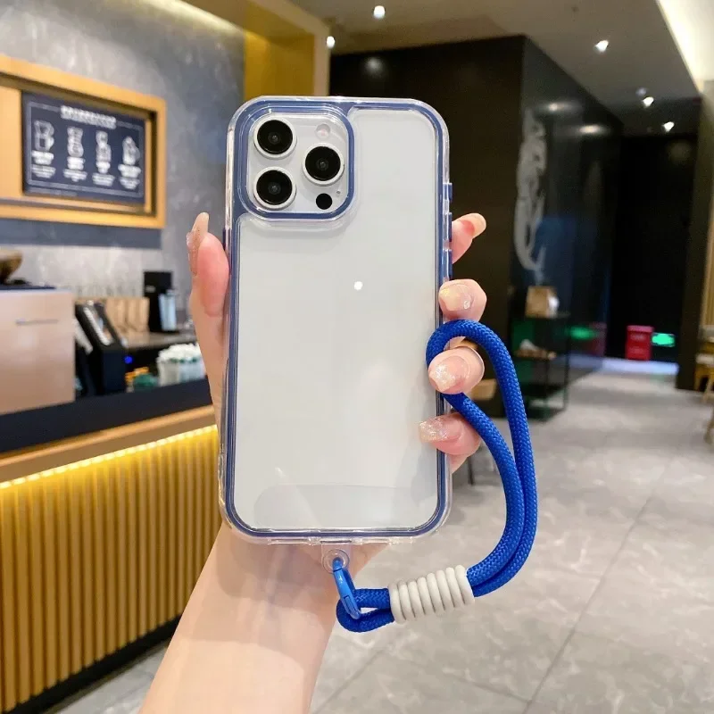 Роскошный силиконовый прозрачный противоударный чехол Armo для IPhone 16 15 14 13 12 11 Pro Max