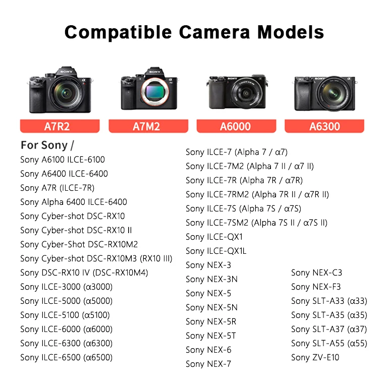 Зарядное устройство для камеры Sony A7R A7m2 A7sm2 RX10 M2 M3 M4 ZV-E10