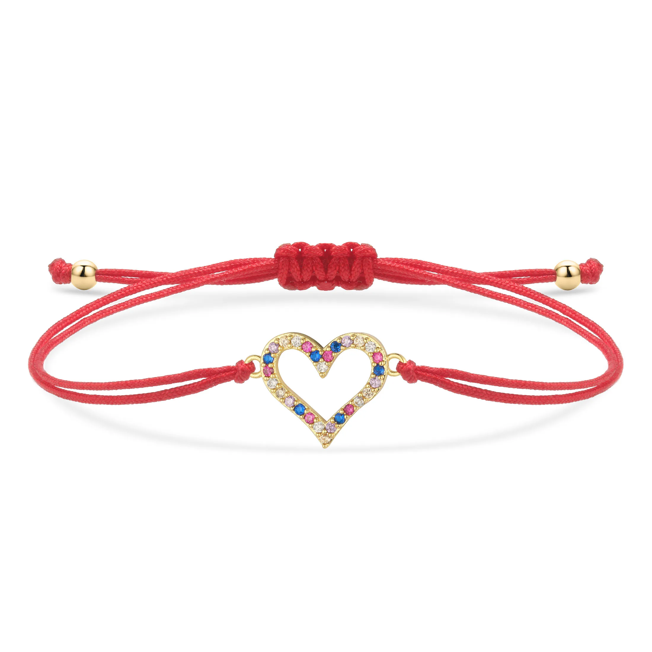 Многоцветный браслет с сердцем Lejuboho