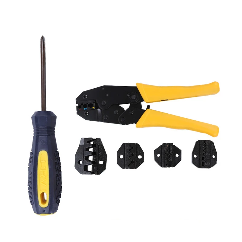 

3 In 1 Multi-tool Wire Crimper Kit Engineering Ratchet Terminal Crimping Plier Wire Crimper Screwdriver Hand Tool Set