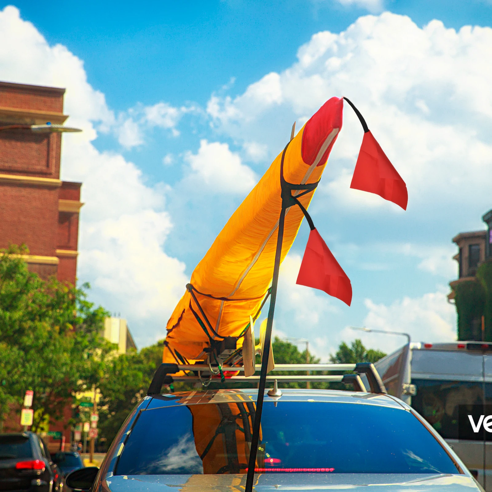 2 Шт Каяк буксировочные флаги красная Безопасность Крюк каяк флаг для лодки каноэ