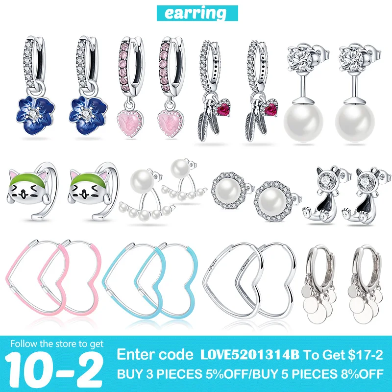 

hot sale plata charms of ley 925 Silver Hoop Earrings Women Fashion 2022 New Sterling Earings Fine Fashion Jewelry Gift