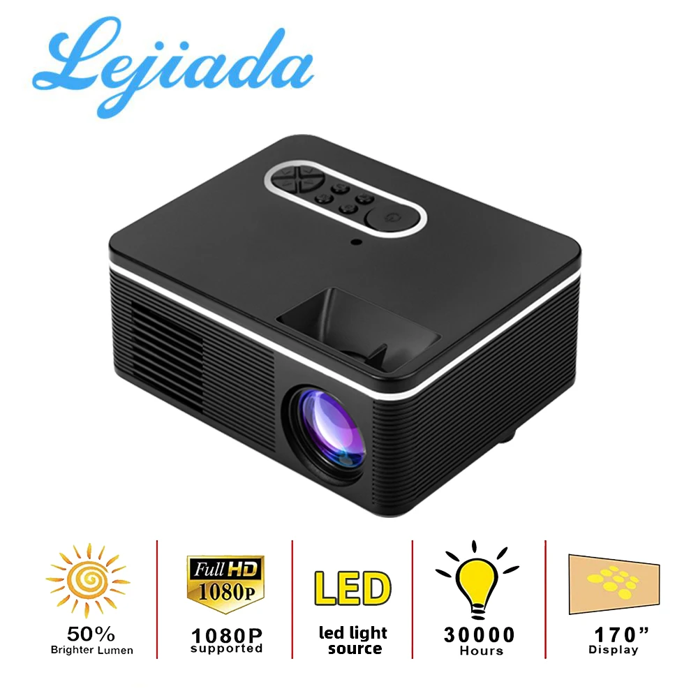 

LEJIADA S361 Portable Mini LED 320x240 Pixels 600 Lumens Projector Home Media Player Built-in Speaker