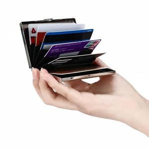 Metal Credit Card Holder Business Cards Protection Case Anti-theft RFID Wallet Men Women Cards Fashi in Pakistan