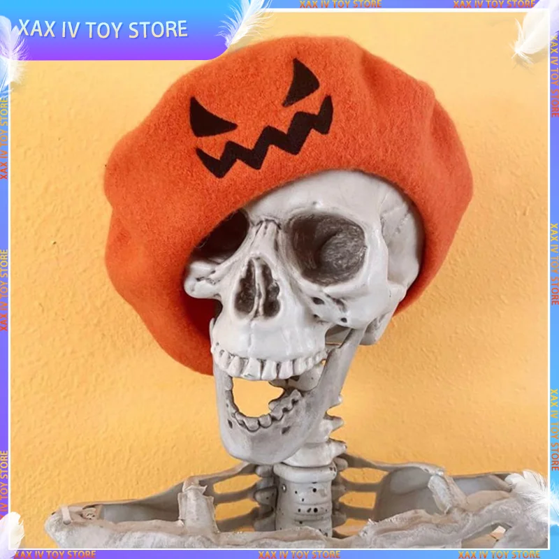 

1 шт., универсальный шерстяной вязаный берет в виде тыквы для Хэллоуина