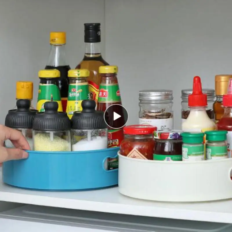 

Вращающийся на 360 градусов лоток для хранения многофункциональный нескользящий контейнер для хранения продуктов органайзер для ванной ком...