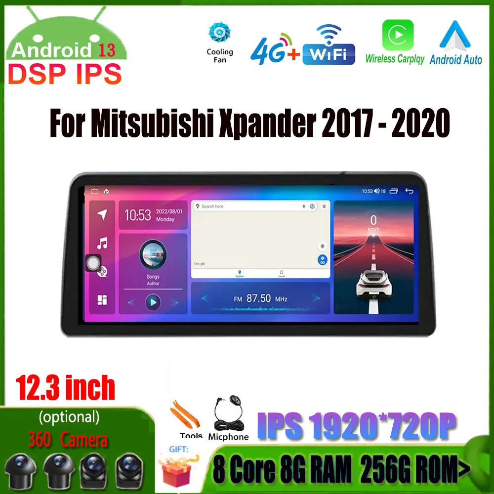 

Android 13 For Mitsubishi Xpander 2017 - 2020 Car Radio 12.3 Inch GPS Navigation BT Carplay Multimedia Video Player Host Unit