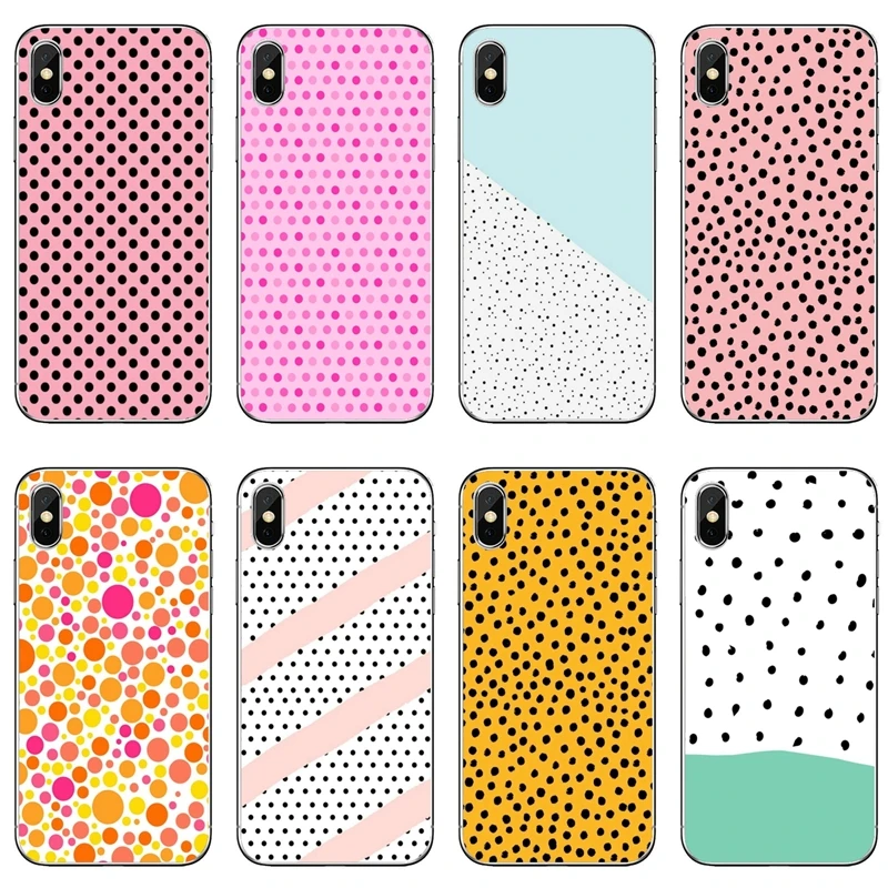 Мягкий чехол для телефона Huawei P20 P30 P40 P50 Pro P10 P9 Lite Y5 Y6 Y9 P Smart Plus 2018 2019 в горошек |
