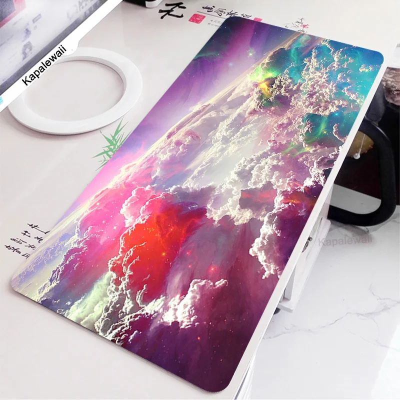 

Space Mouse Pad Gaming XXL Accessories Gabinete Gamer Keyboard Desk Mat Non-Slip Laptop Mousepad HD Cool Design Mouse Carpet Run