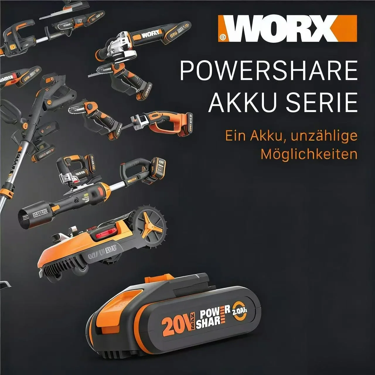 Фото 100% Оригинальный аккумулятор 20В 6Ач 8Ач для электроинструментов WORX WA3014 WA3551 WG630 WG629 WX372 WX390 WX394 WX550 WX523 WX802 WX858 WX900 №3