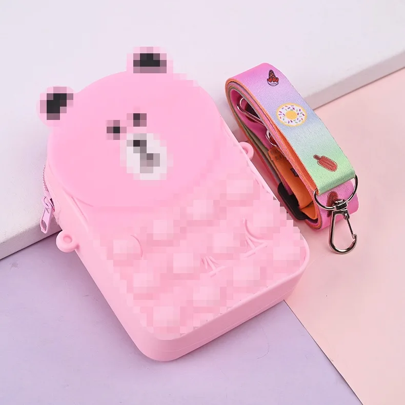 

Explosive Mouse Pioneer Silicone Purse Cartoon Silicone Bag Stress Relief Bubble Music Small Gift Bag