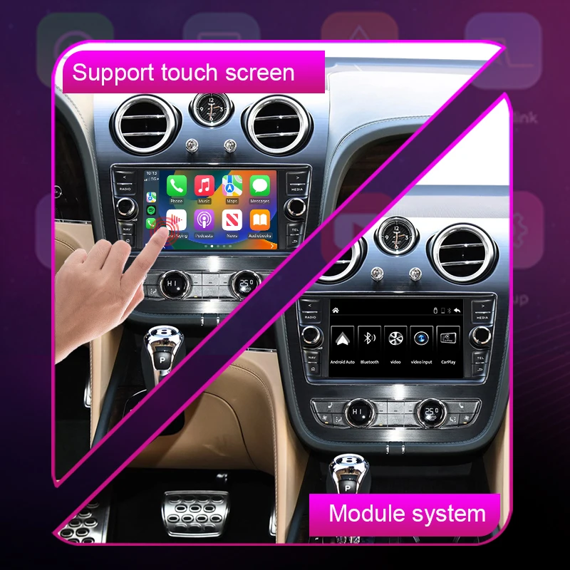 Беспроводной CarPlay Android Auto для Bentley Bentayga 2012-2019 Airplay Mirror link Модернизированная