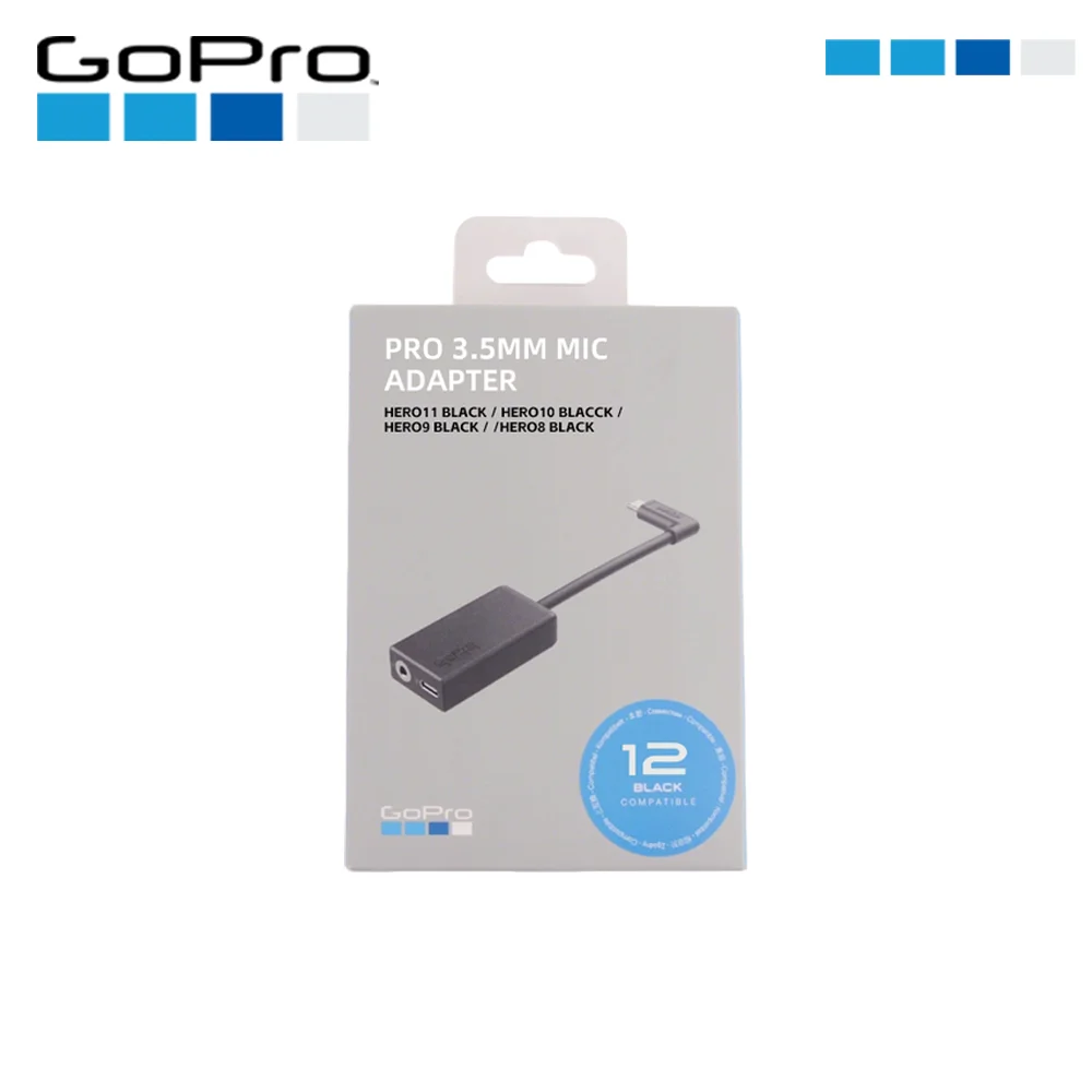 Фото Новый для GoPro HERO13 HERO12 HERO11 HERO10 HERO9 HERO8 HERO7 HERO6 HERO5 Pro 3,5 мм микрофонный адаптер костюм аксессуар для микрофона №1