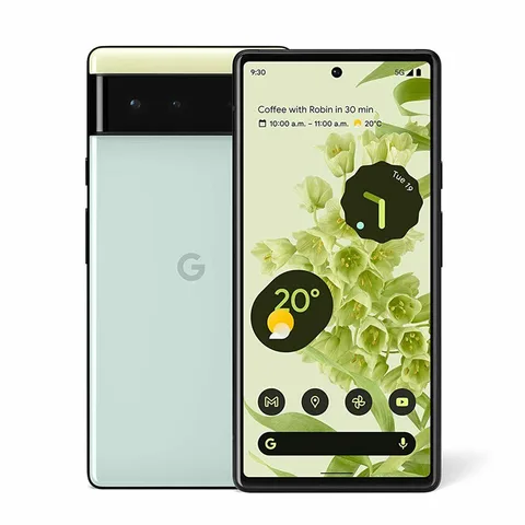 Оригинальный разблокированный сотовый телефон Google Pixel 6 5G Pixel6, 6,4 дюйма, 8 Гб ОЗУ 128/256 Гб ПЗУ, восемь ядер, Google Tensor