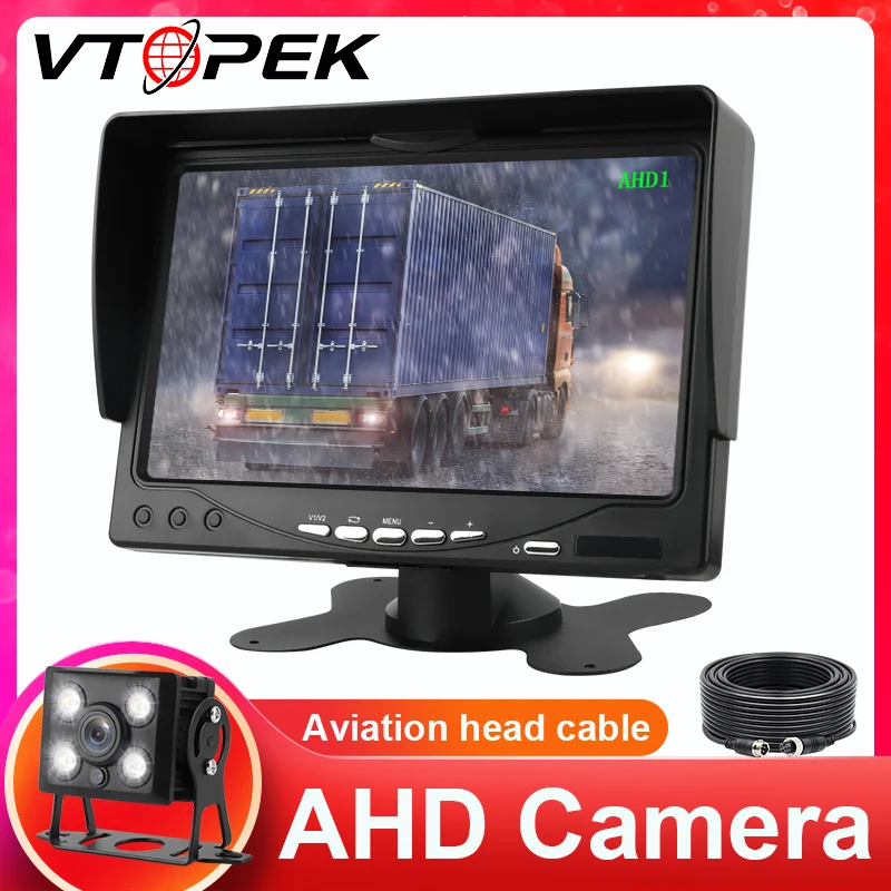 

Автомобильная камера заднего вида, с функцией ночного мониторинга, AHD подсветкой, 2-полосной, 7 дюймов