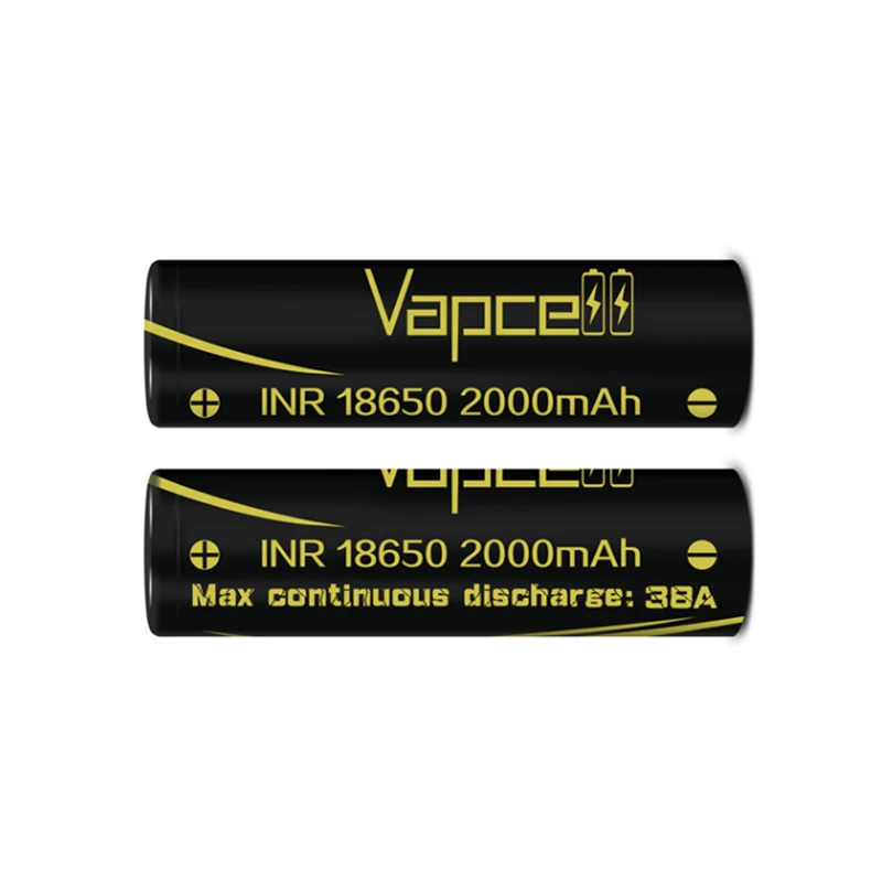 Аккумуляторная батарея Vapcell INR18650 2000 мАч 38A