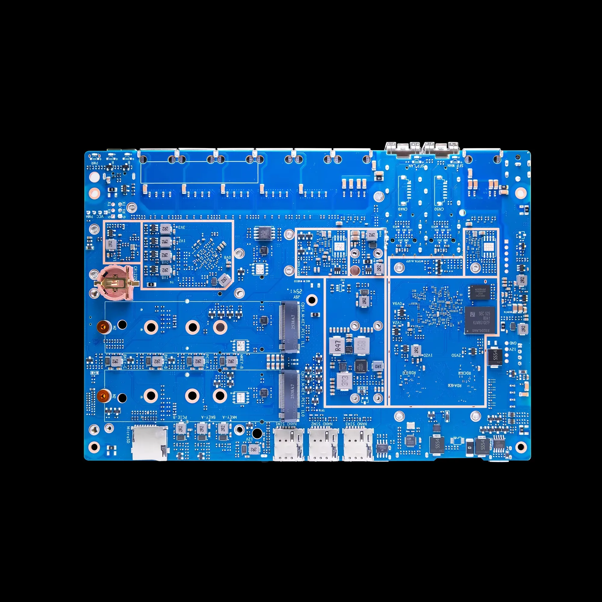 Фото Комплект SmCpBanana Pi BPI-R4 PRO с корпусом, блоком питания и вентилятором, MediaTek MT7988A, четырехъядерный процессор Arm Cortex-A7, 8 ГБ DDR4, 8 ГБ EMMC, маршрутизатор №4