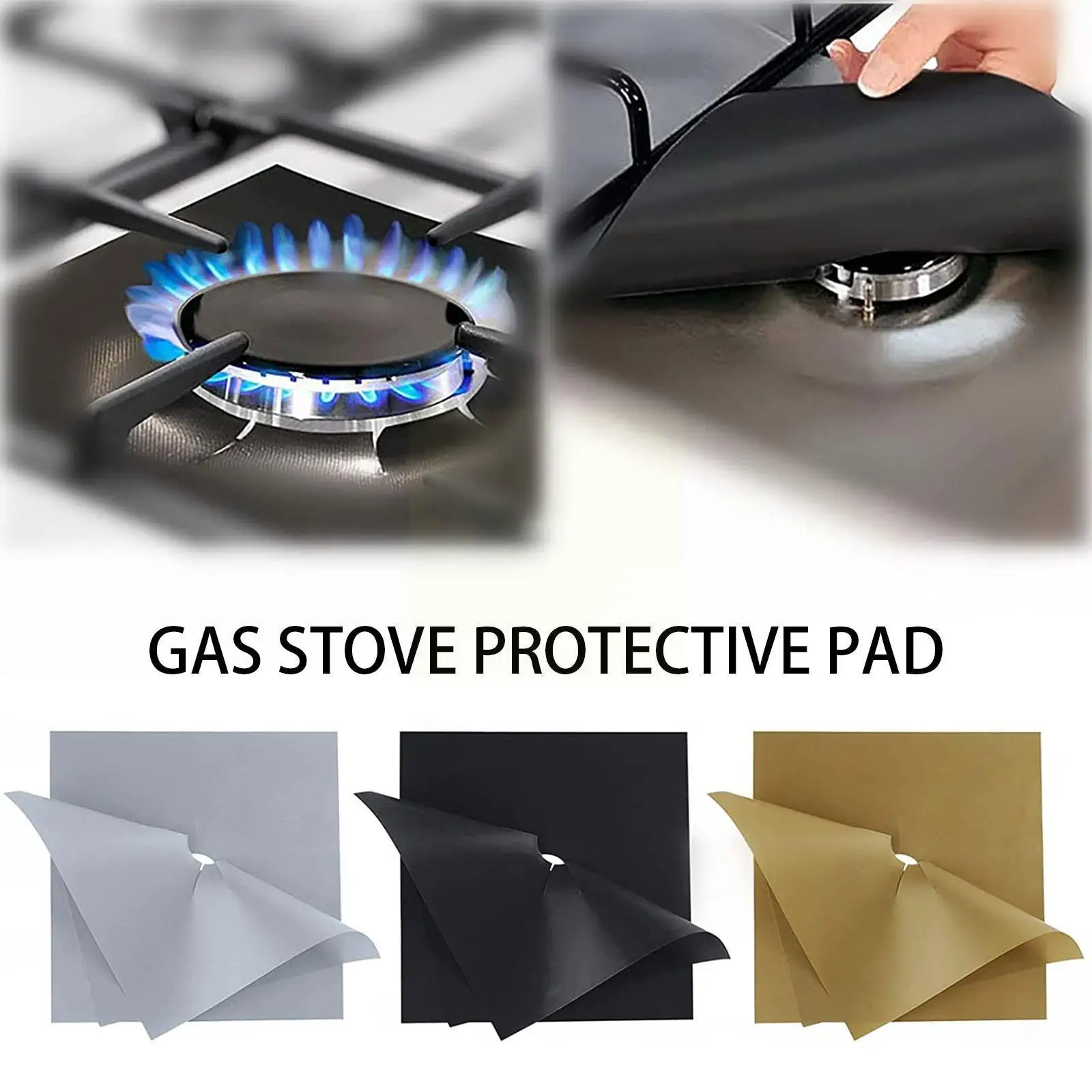 

1pc Gas Stove Protector Pad Reusable Cookware Cover Pad Oil Liner Easy Kitchen Clean Cooker Accessories Resistant Cleaning T9t1