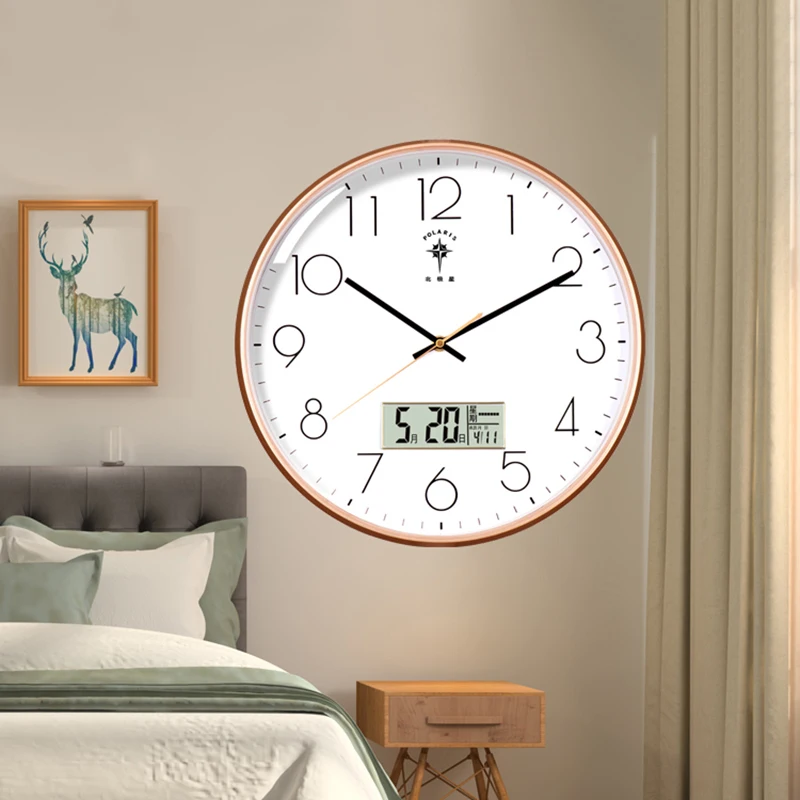 

Large Kitchen Wall Clock Modern Silent Digital Clocks Mechanism Nordic Wall Watches Design Date Bedroom Living Room Decoration W