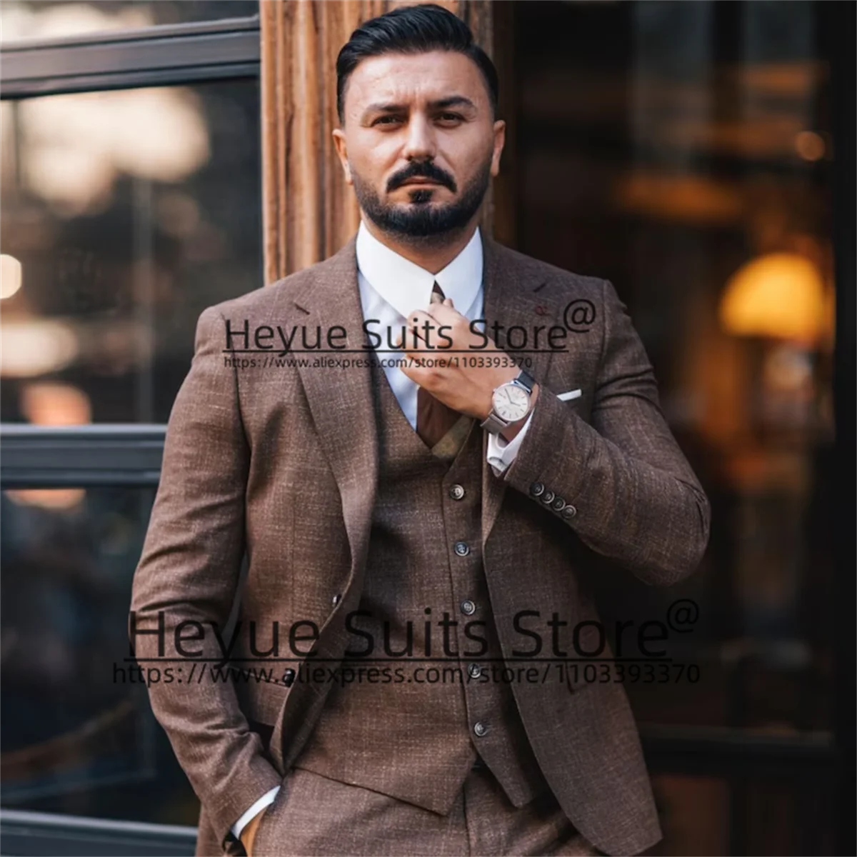 Высококачественные льняные элегантные костюмы для мужчин облегающие деловые