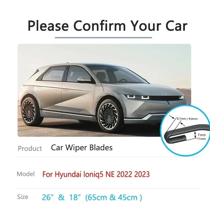 Щетки стеклоочистителя передние силиконовые для Hyundai ioniq 5 NE 2022 2023