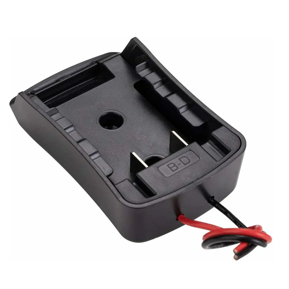 1.8V Dock Power Connector Battery Adapter 12 Gauge Robotics Battery Converter Black For Black And Decker Hot Sale