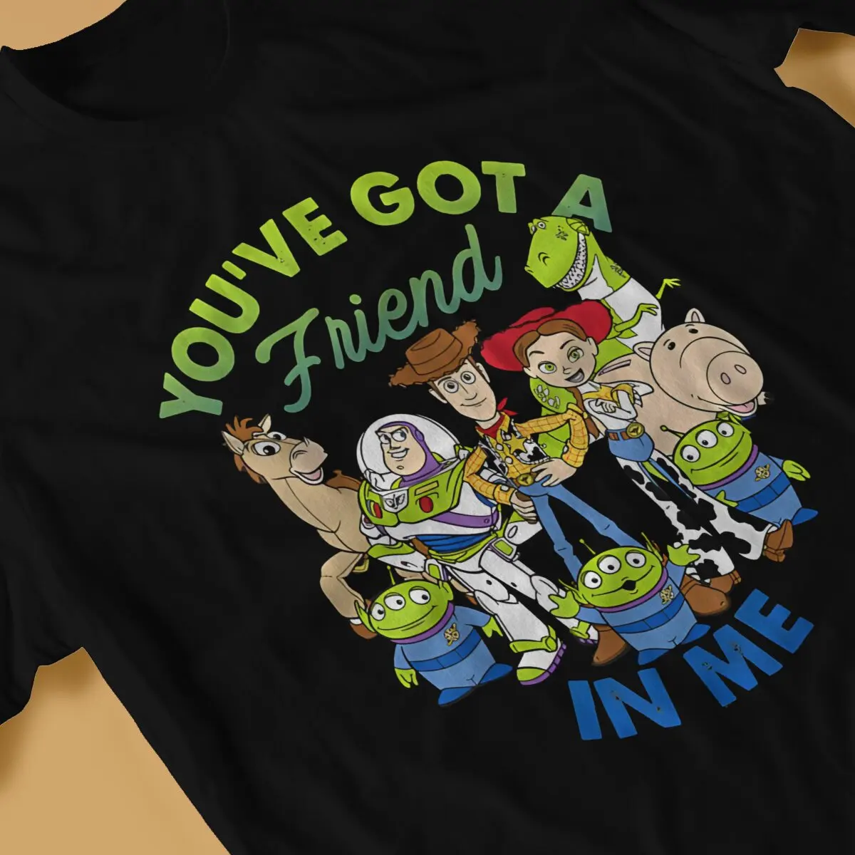 ła kreatywna koszulka Disney Toy Story Alien dla mężczyzn Pixarss Toyss Cartoon Group Round Neck Basic T Shirt Hip Hop Clothes Tops