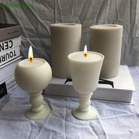 3d chubby red wine cup aromatherapy candle plaster silicone mold diy thin long goblet candle mold ornament candle making