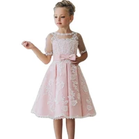flower girl dresses elegant champagne lace appliqu%c3%a9 sleeveless cascading kids pageant gowns for weddings first communion dresses