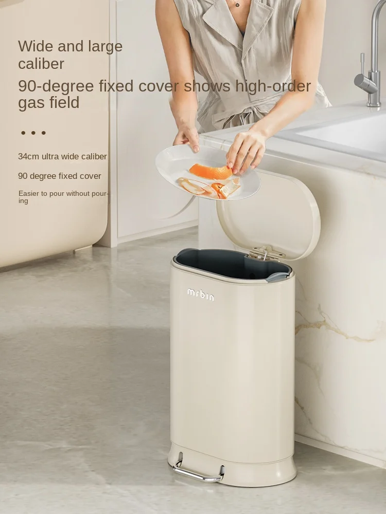 

XL Mr. Bin Large Capacity Kitchen Trash Can with Lid Pedal Living Room