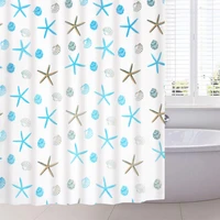 shower curtain punch free bathroom shower curtain set thickened waterproof cute shell starfish hanging curtain
