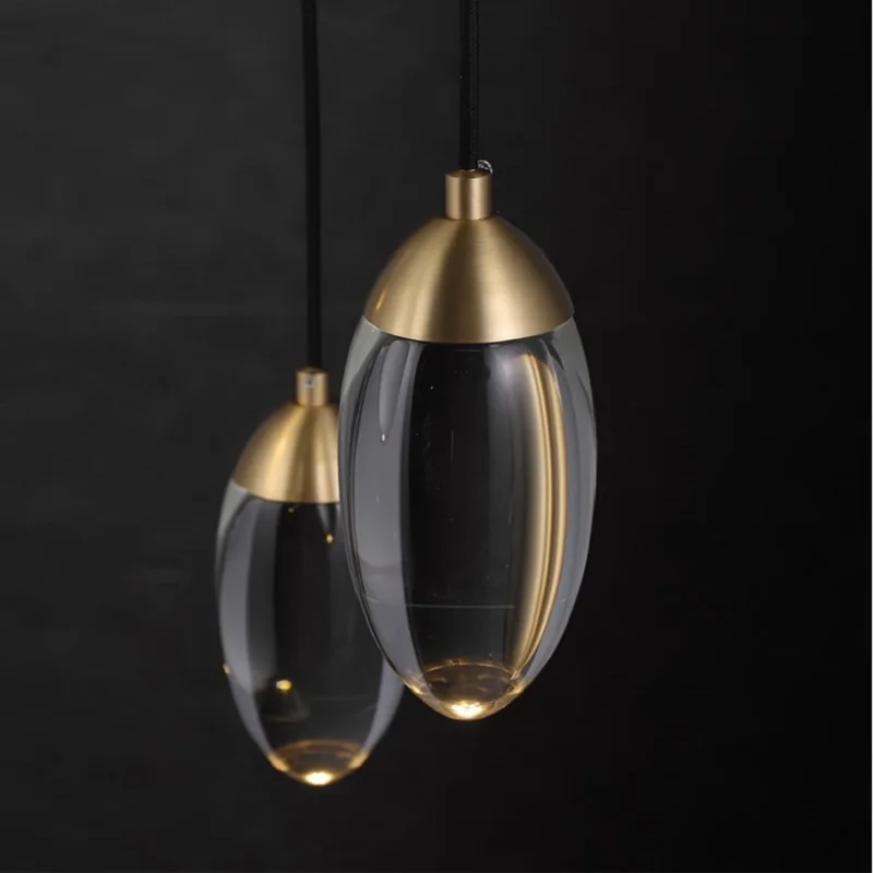 

Скандинавский хрустальный стеклянный подвесной светильник, комнатное освещение для столовой, спальни, кухни, декоративная Подвесная лампа
