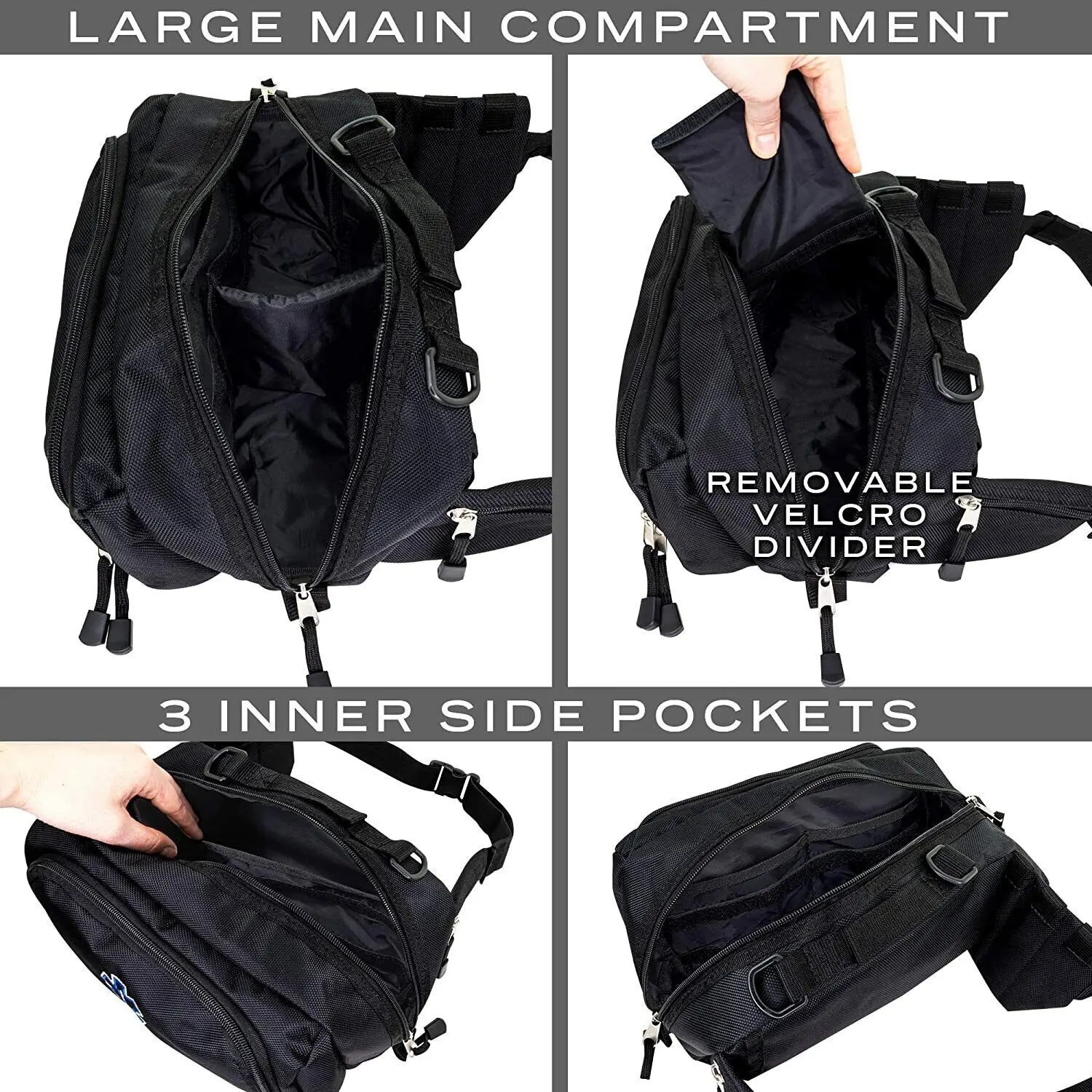 Пустая поясная сумка для оказания первой помощи черная